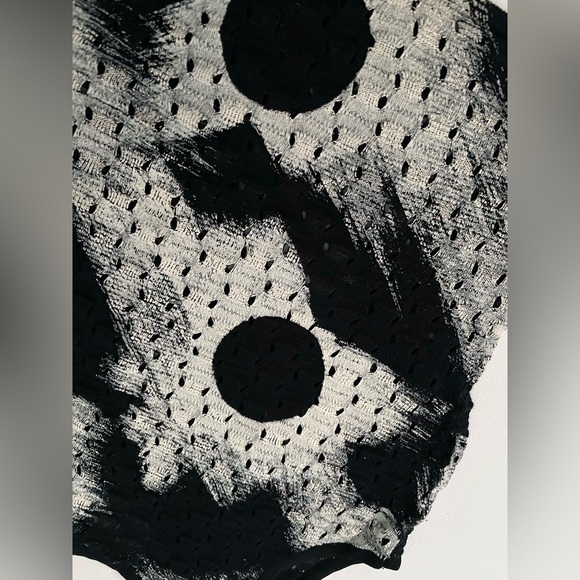 Christian Dior Boutique Galliano Era Crop Knit Painted Perforated Tank Art 10 - Picture 8 of 10